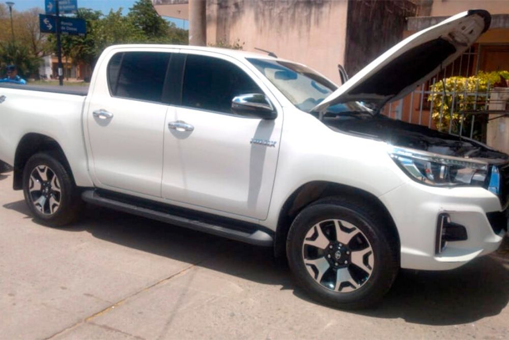 Hilux en la que fue detenido Ortiz Gentileza Puntal