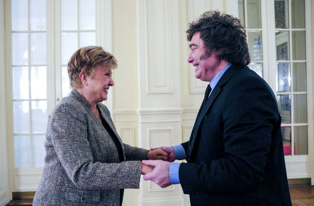 Georgieva y  Milei Foto NA  @Georgieva