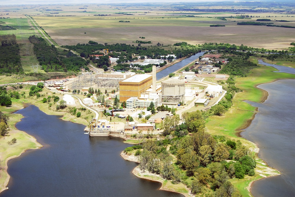 Central Nuclear Embalse aérea