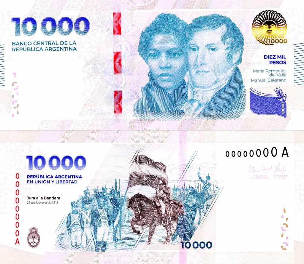 Billete 10mil frente y dorso by NA