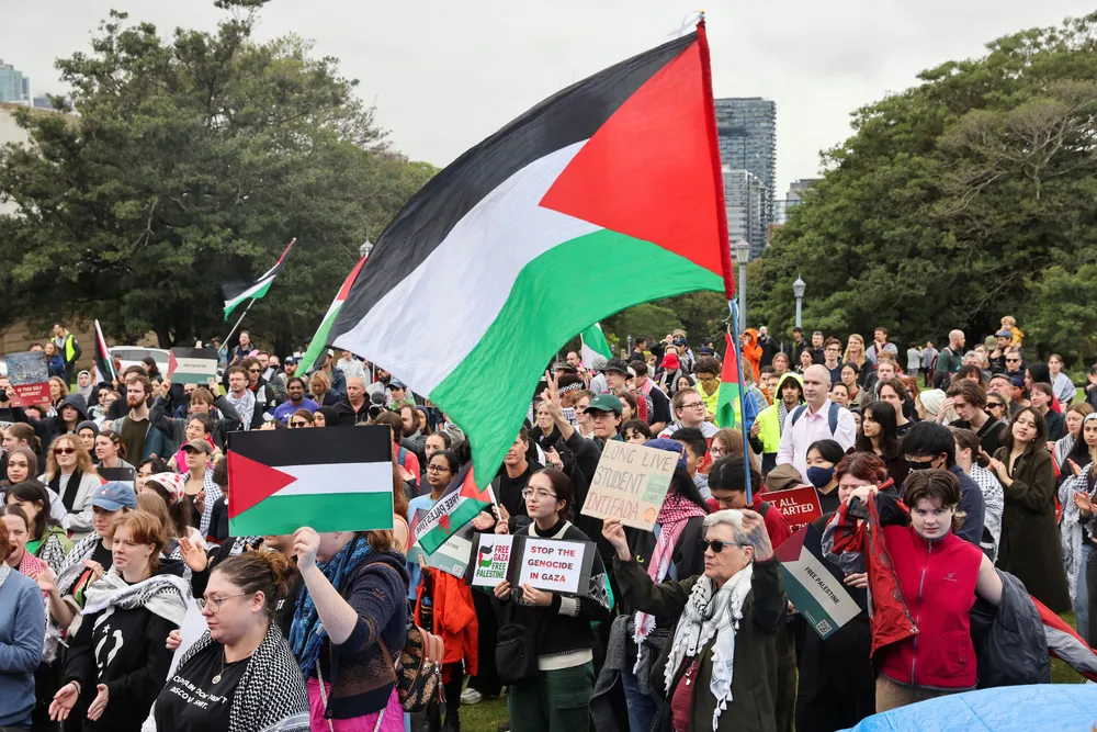 Protesta en apoyo a Palestina by na