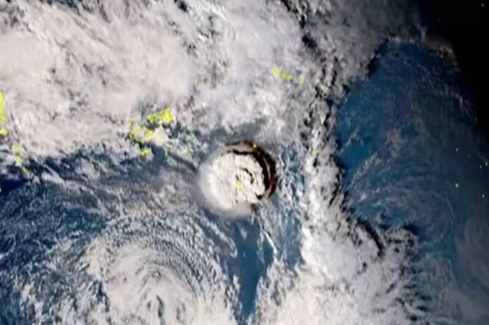 Tsunami en Tonga (captura)