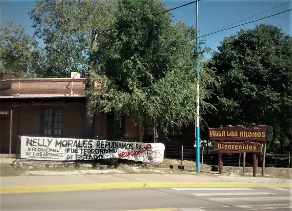 Manifestación en Los Aromos contra el negacionismo de Nelly Morales (LNM) 02
