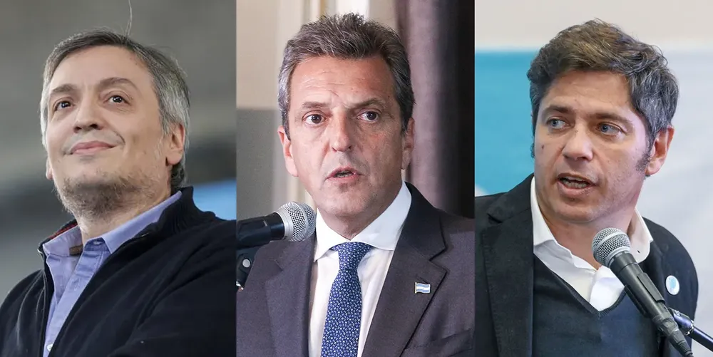 Máximo Kirchner, Kicillof y Massa by na