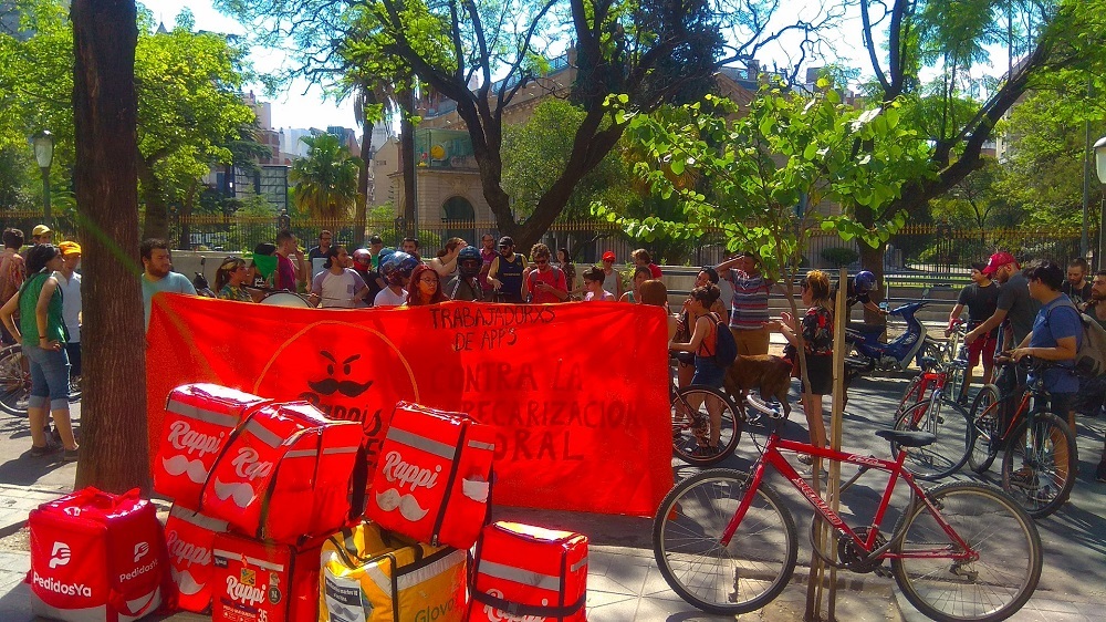 Protesta trabajadores de plataformas @CintiaFrencia
