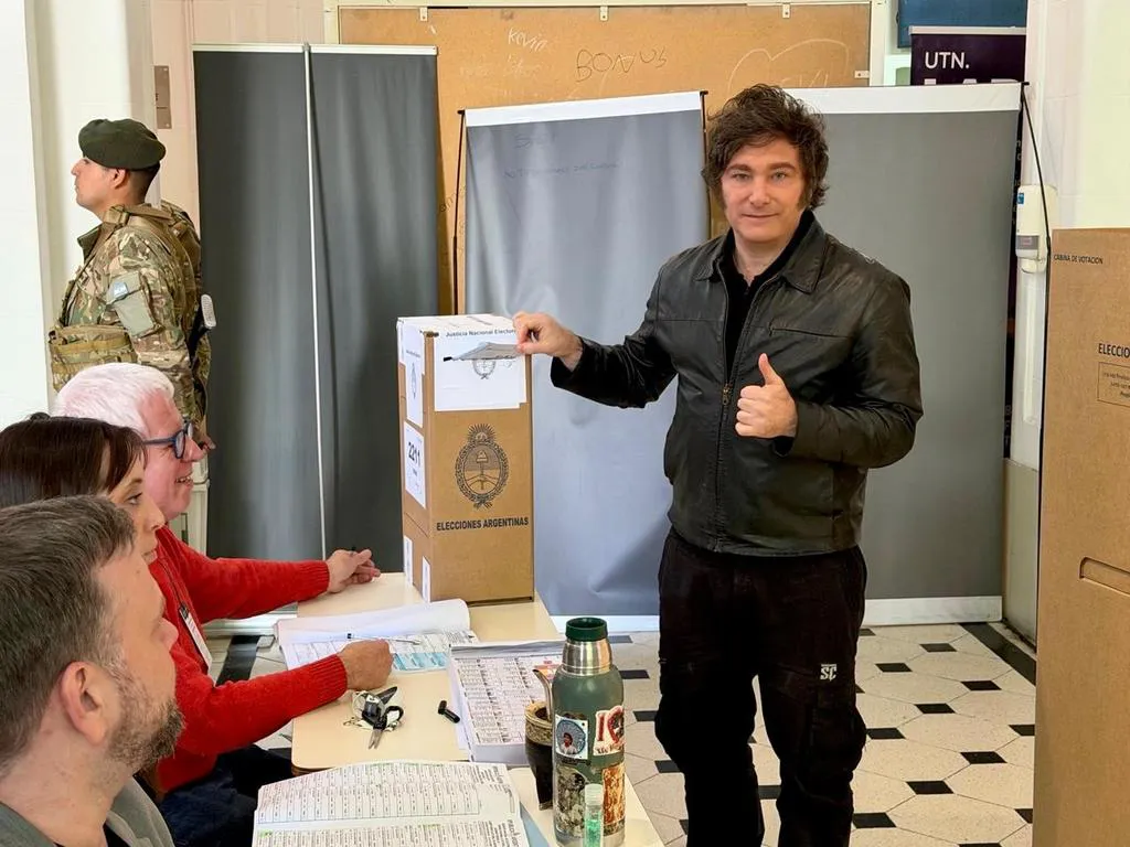Javier Milei votó