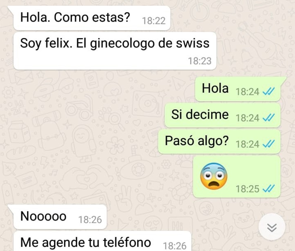 chat ginecologo acoso