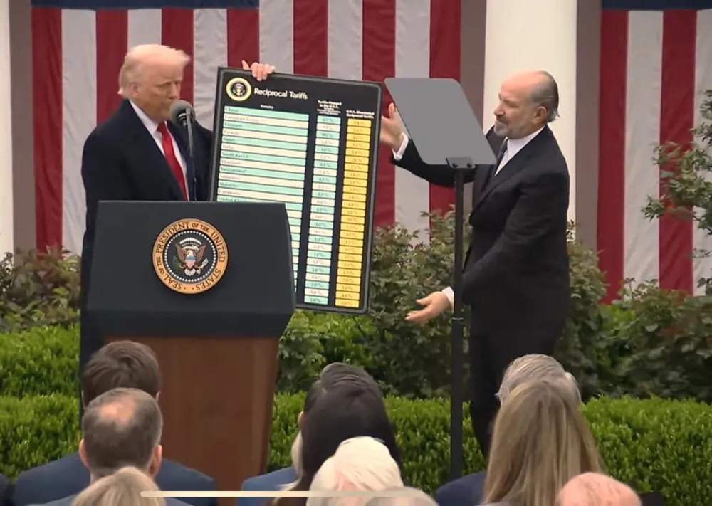 Donald Trump presenta los aranceles recíprocos a las importaciones (gentileza)
