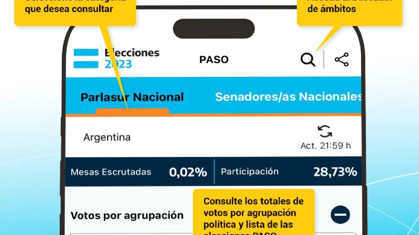 app reusltados PASO Ministerio del interior