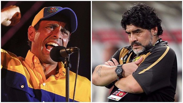Capriles y Maradona