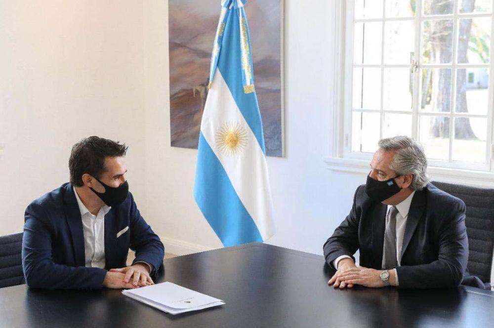 Darío Martinez con Alberto Fernández Telam