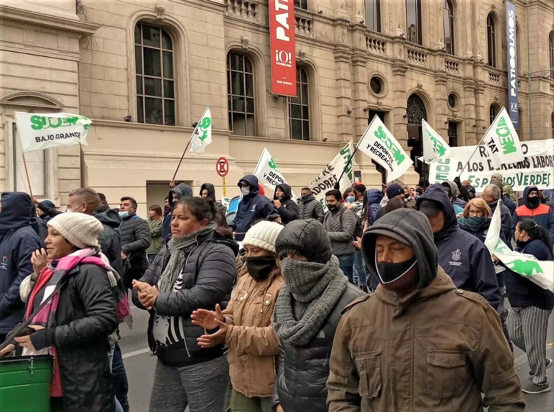 Protesta del SUOEM en el centro de Córdoba (Foto LNM)