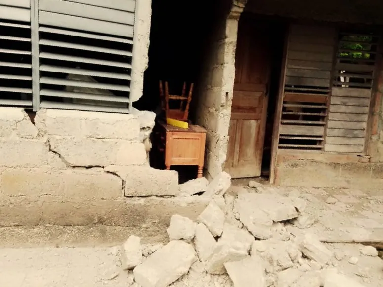 Destrozos por los sismos en Cuba ( gentileza Radio Bayamo)