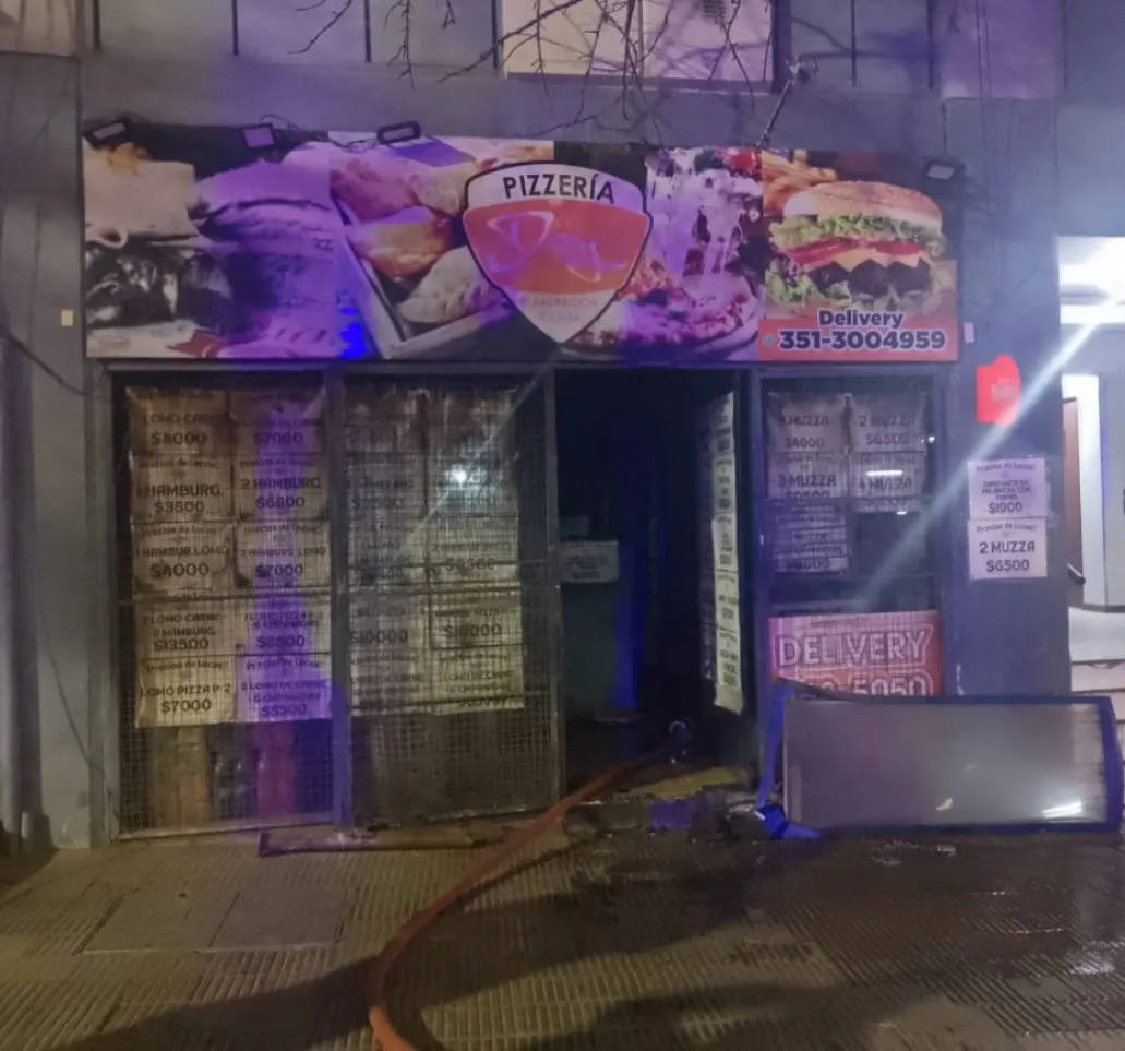 Incendio en pizzería de Nueva Córdoba (Policía)