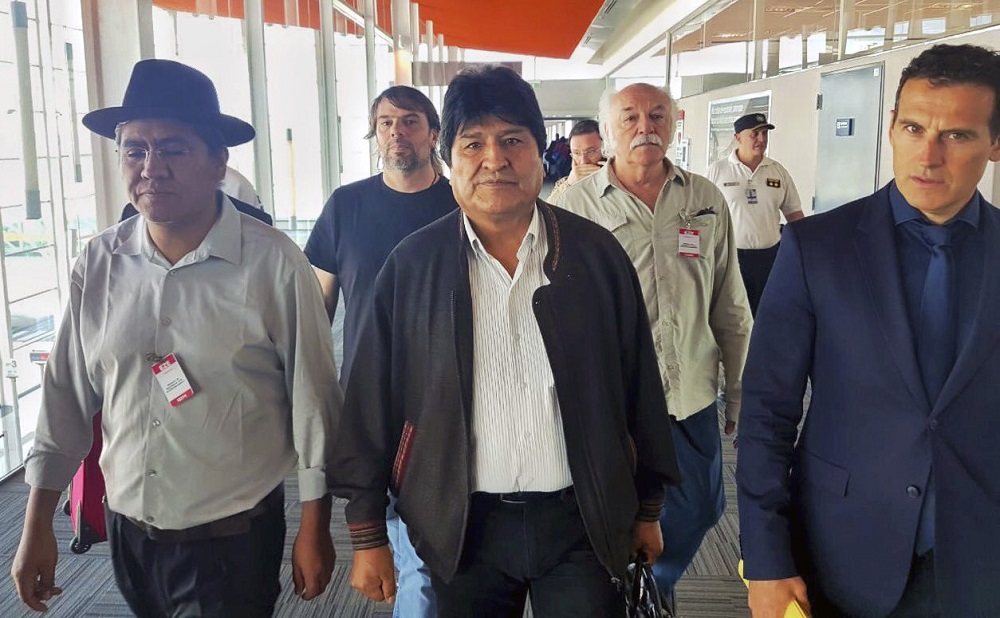 Evo Morales en Ezeiza NA