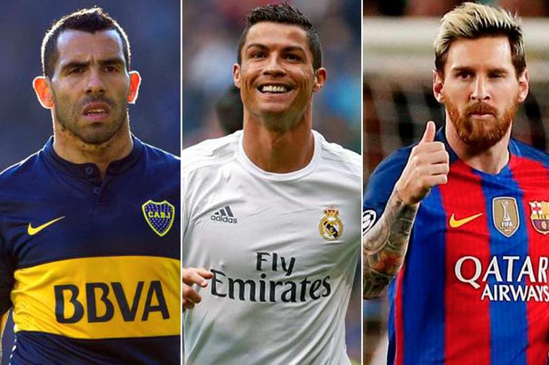 Resultado de imagen para tevez, messi y cristiano