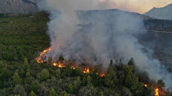 incendio forestal en EL Bolsón by gentileza