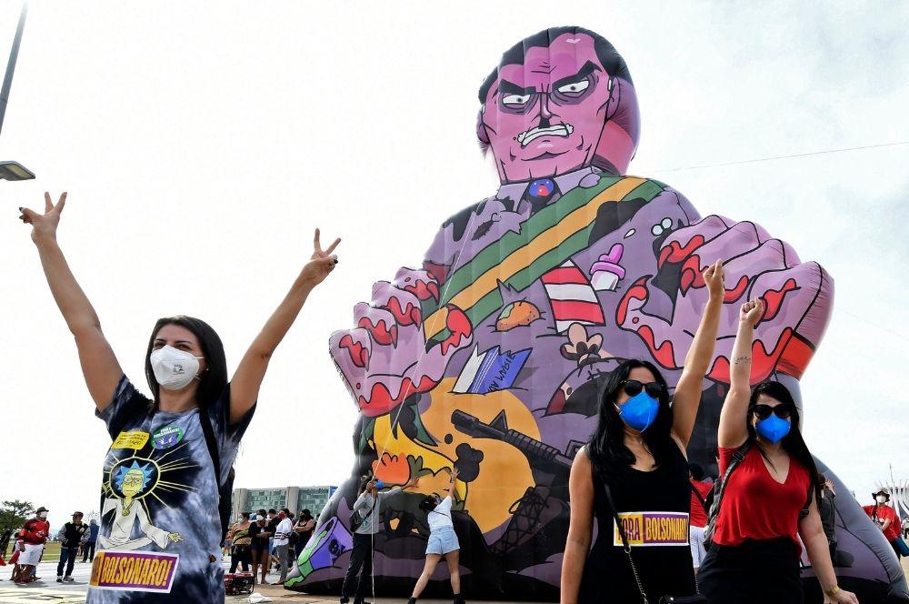 Protestas en Brasil contra Bolsonaro Télam