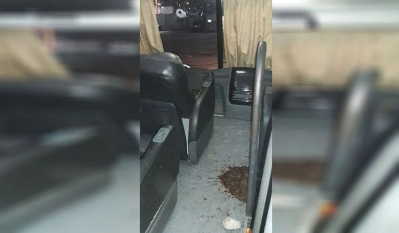 pedrada a colectivo