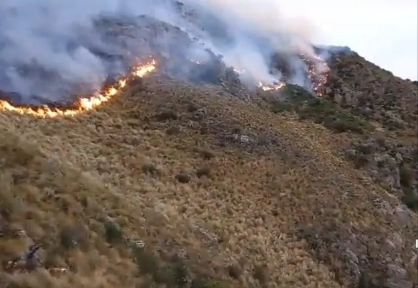incendio forestal uritorco by captura de video