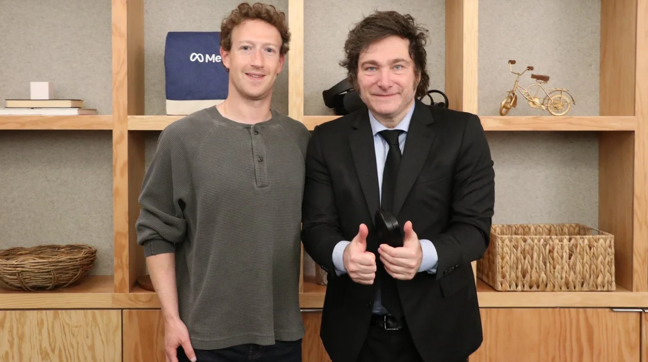 Milei y Mark Zuckerbg