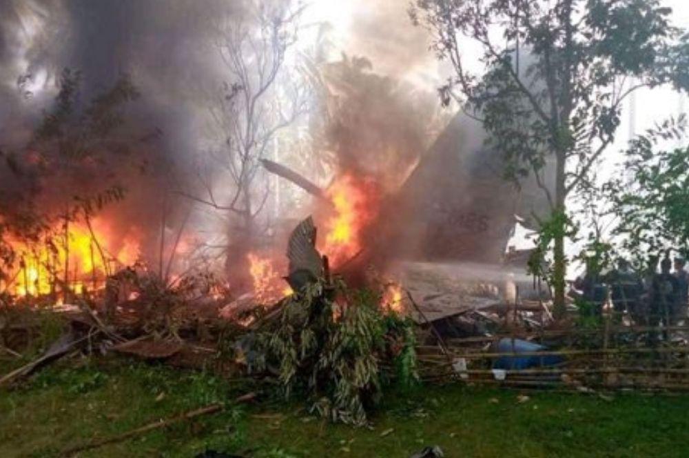 Avión accidentado en Filipinas