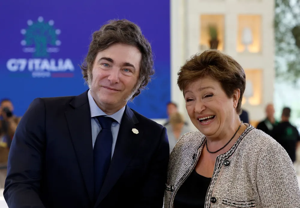 Kristalina Georgieva y Milei by na