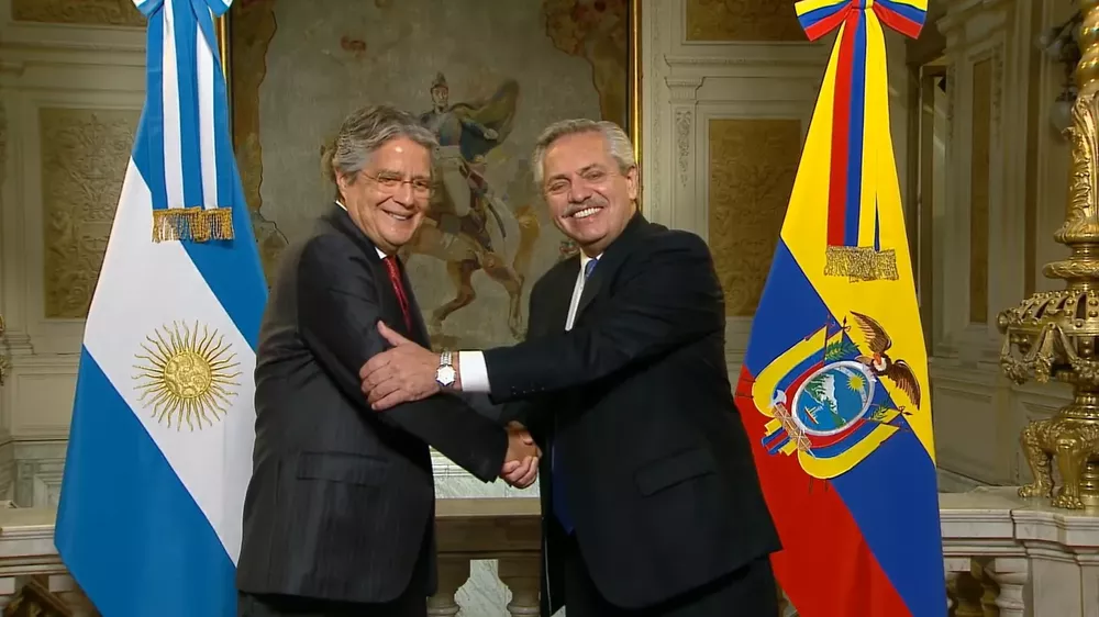 Lasso fue recibido por Alberto Fernández