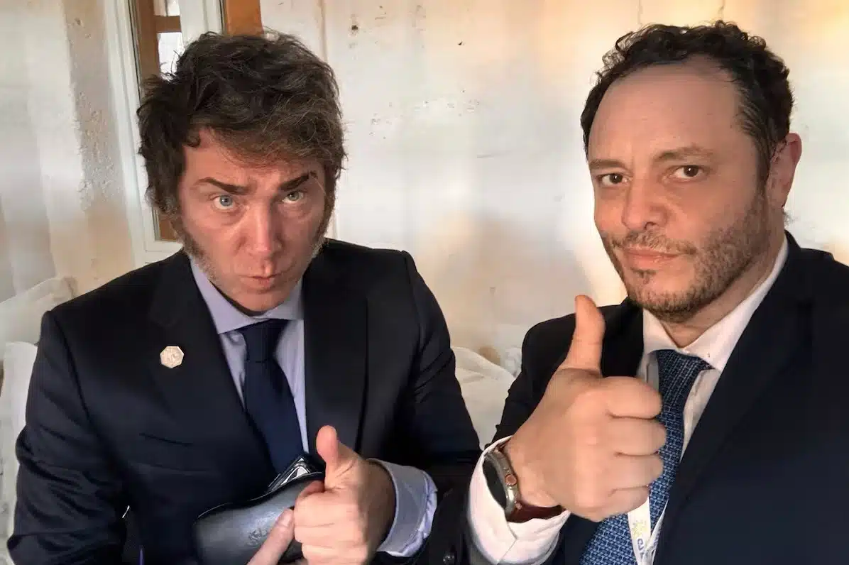Javier Milei y Demian Reidel (gentileza)
