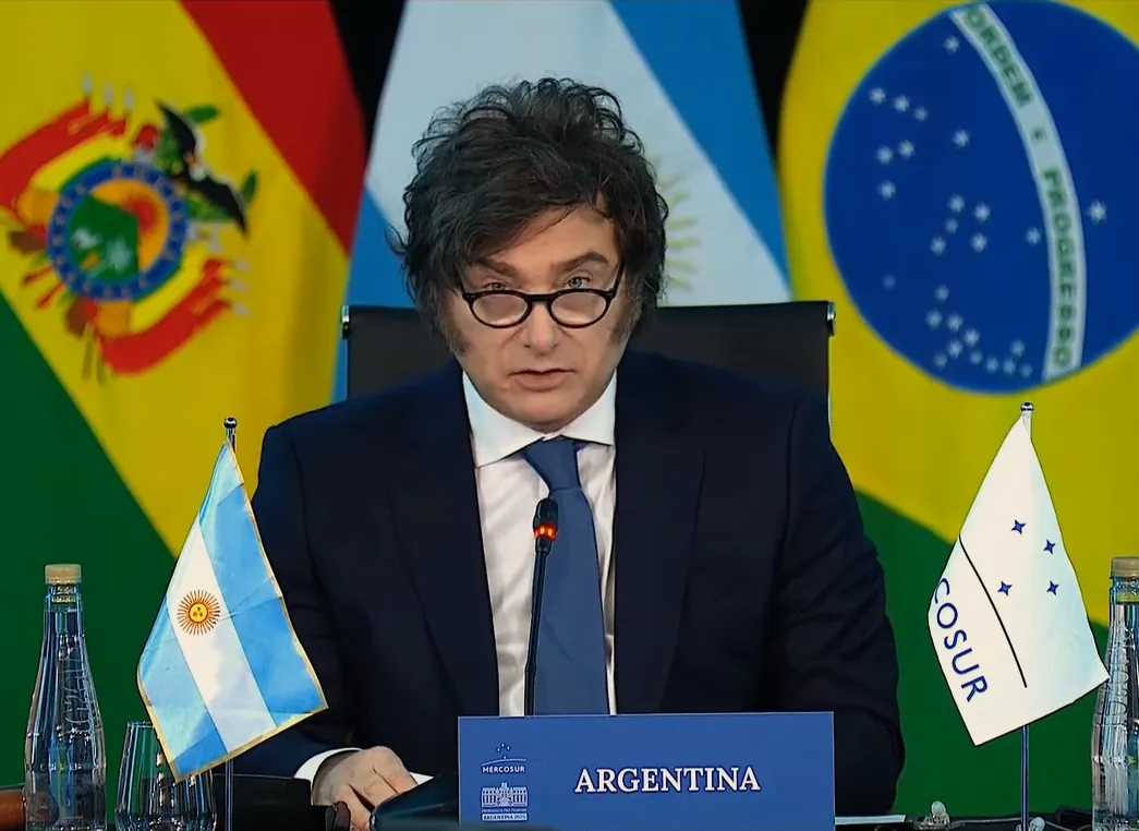 Javier Milei en la cumbre del Mercosur