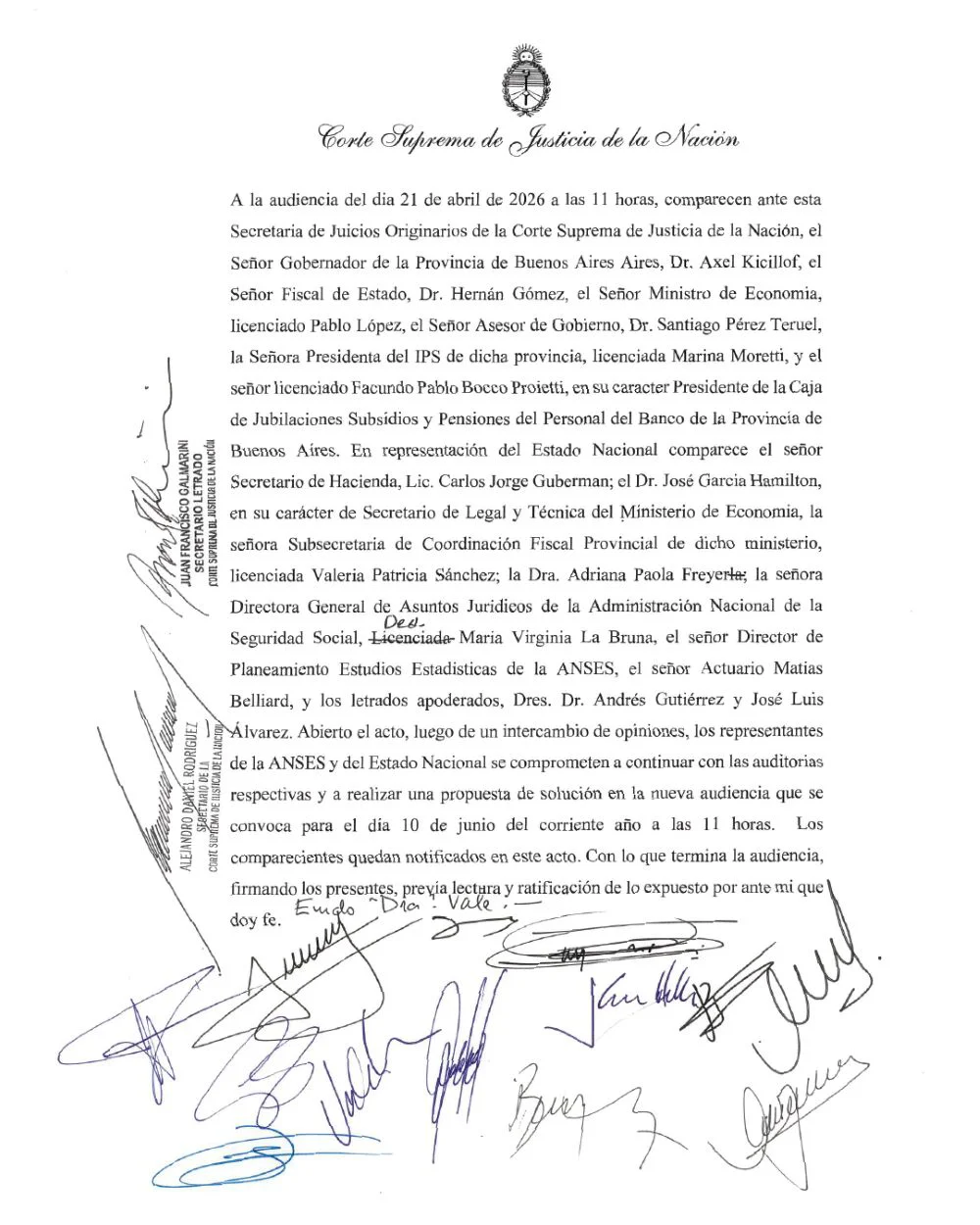 Escrito a la Corte