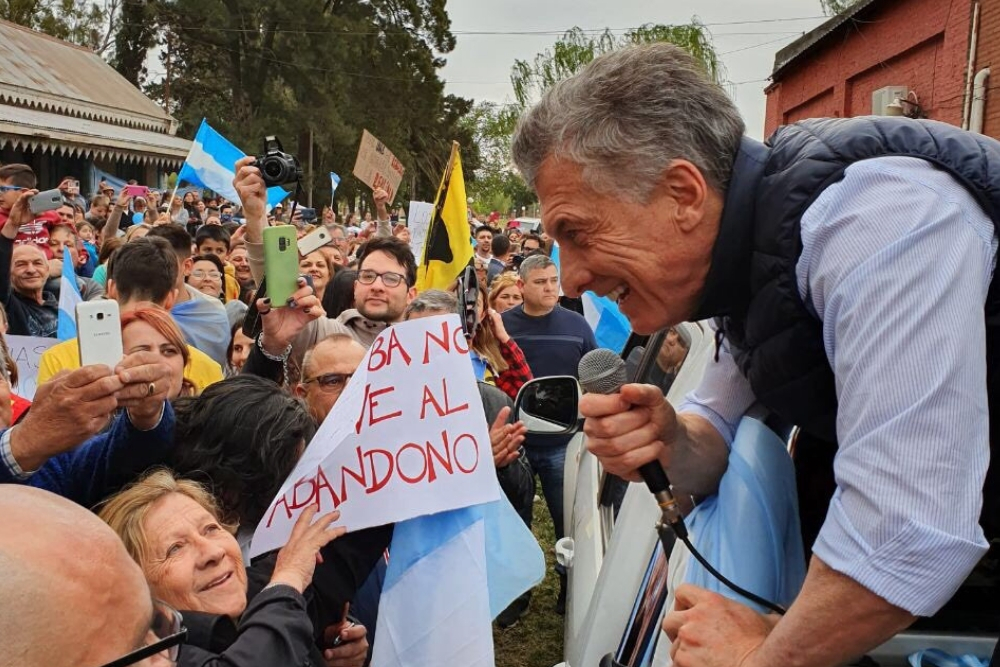 Macri en Santiago Temple Caravana Juntos por el Cambio