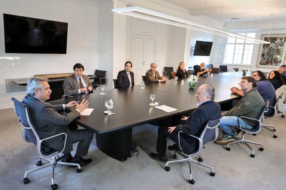 Reunión Alberto Fernández con CTA de los Trabajadores