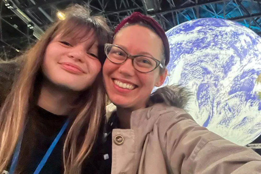 sofia junto a su profesora Rocio Garcia Solca