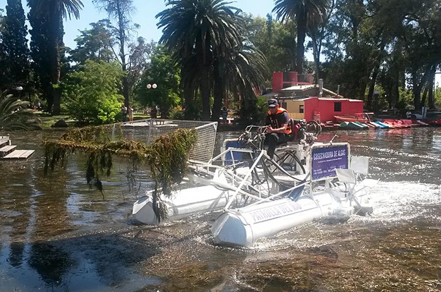 Limpieza lago Parque Sarmiento INFORMES Y NOTICIAS CÓRDOBA
