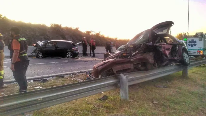 Accidente en varianbte C Azul gentileza Carlos Paz Vivo