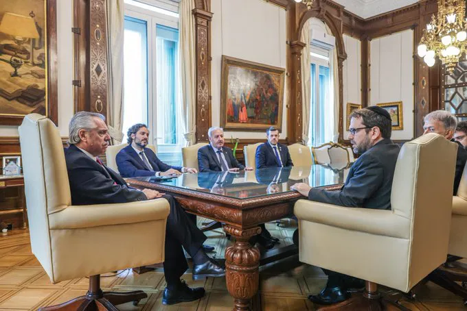 Reunión de Alberto Fernández con entidades judías (Twitter Alberto Fernández)