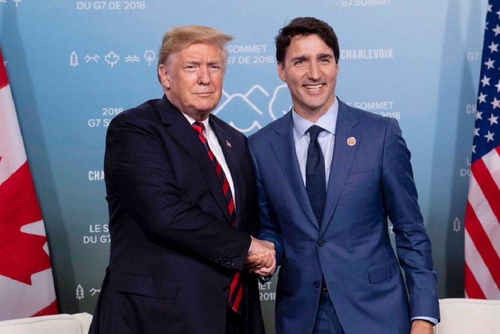 Justin Trudeau y Donald Trump gentileza