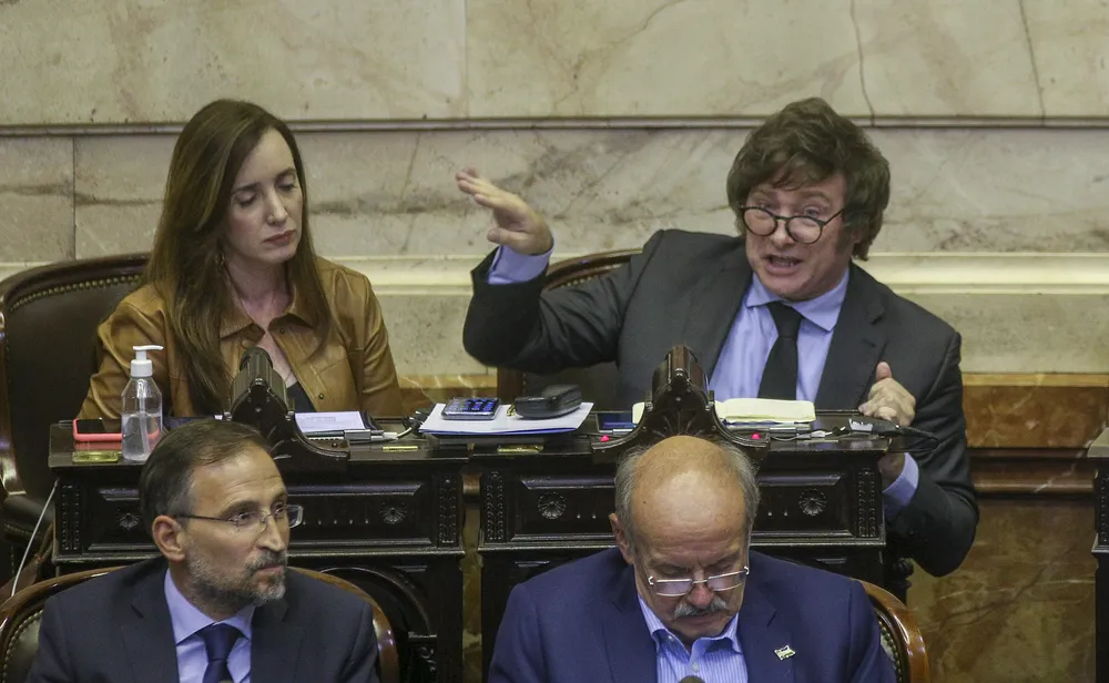 Javier Milei en la Cámara de Diputados (NA)