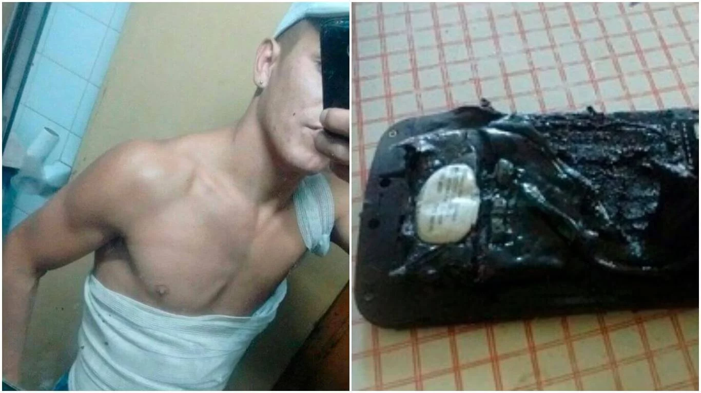 celular explotado