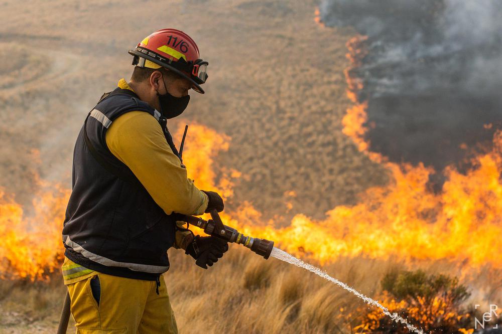 Incendios en Córdoba Bomberos de la Cumbre