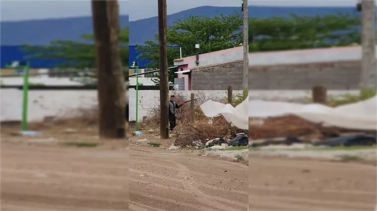 hombre atrincherado
