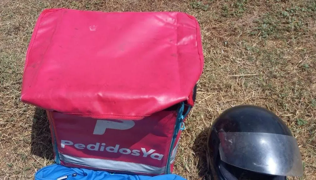 Mochila de delivery usada por delincuentes by Policia