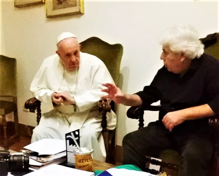 Eduardo Vasco Murúa con el Papa Francisco