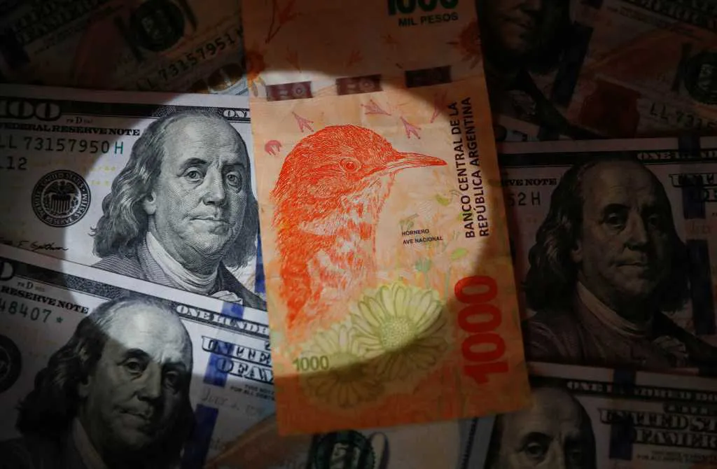 billetes arg y dolares NA