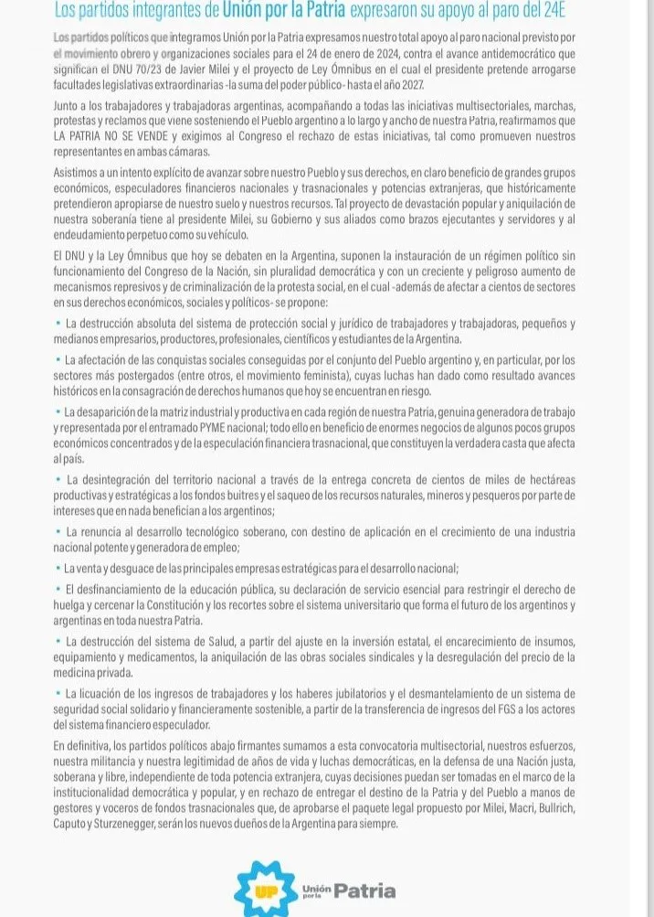 Comunicado UxP