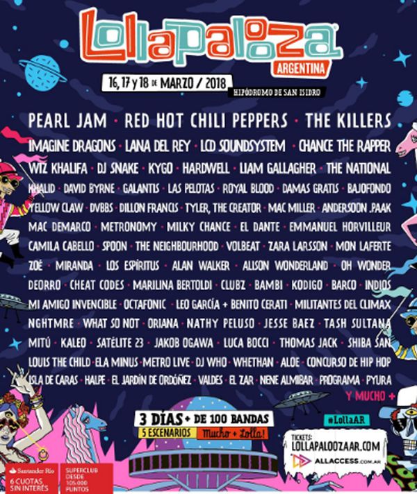 Line-up Lollapalooza