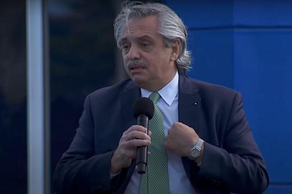 Alberto Fernández entrega de notebooks captura tv