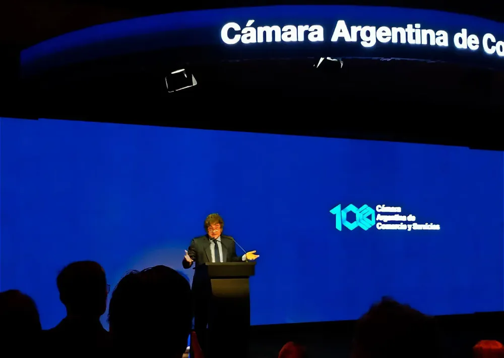 Milei en la Cámara Argentina de Comercio