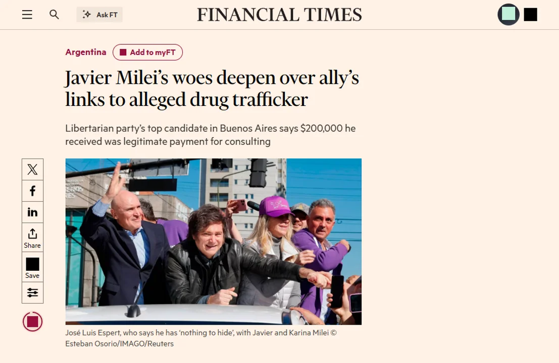 financial times milei espert